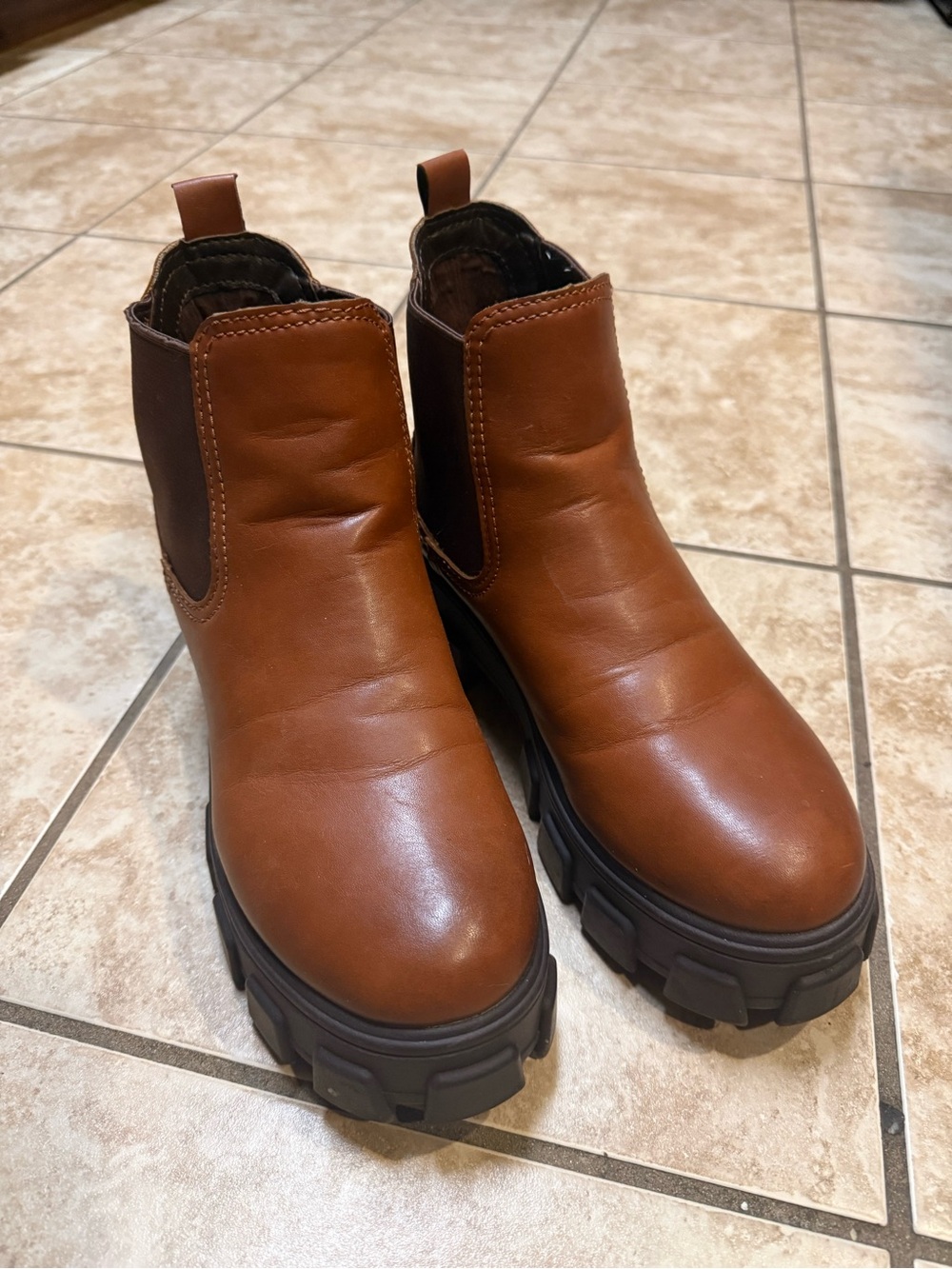 Circus Sam Edelman Chelsea Ankle Boots in Cognac Brown